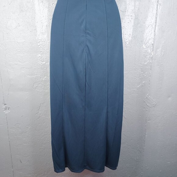 Cinq à Sept Formal Maxi Dress Women's Sz 0 Blue Lucca Cap Sleeve V-Neck Gown NEW - Picture 5 of 16